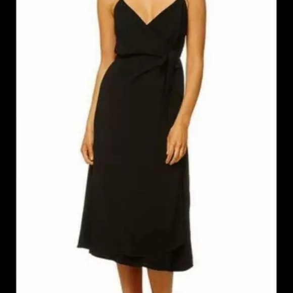 KOOKAI Womens Size 34 or 6 / US 2 Black Huntington Wrap Dress - Picture 6 of 12